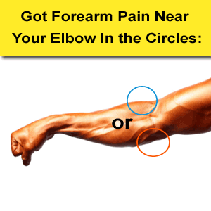 Forearm pain near Elbow